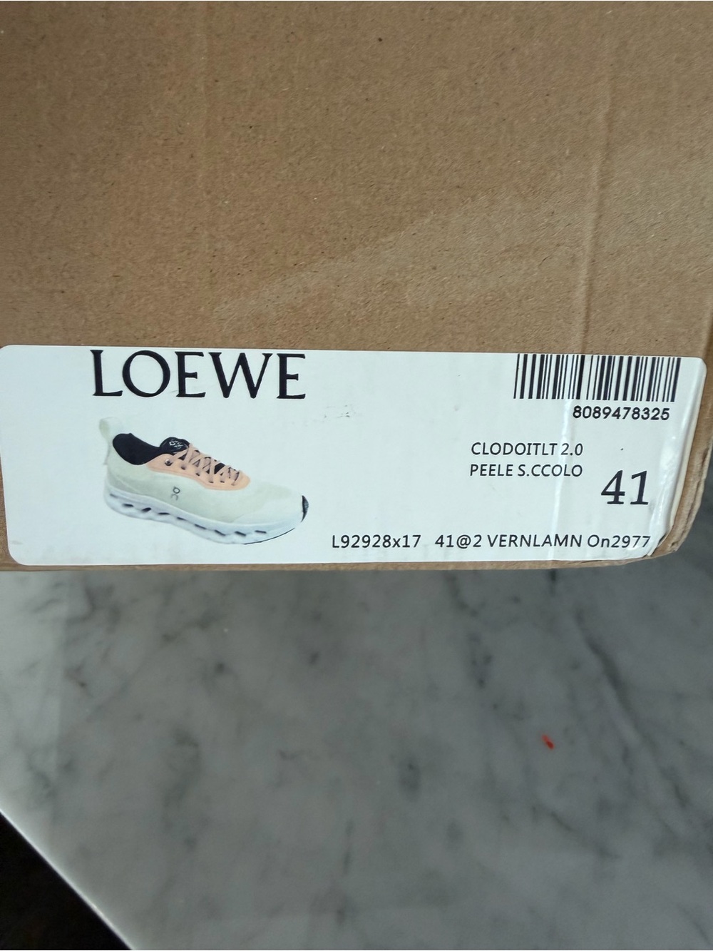 Loewe x OnCloud Cream, Tan & Black Running Sneakers - Picture 3 of 11